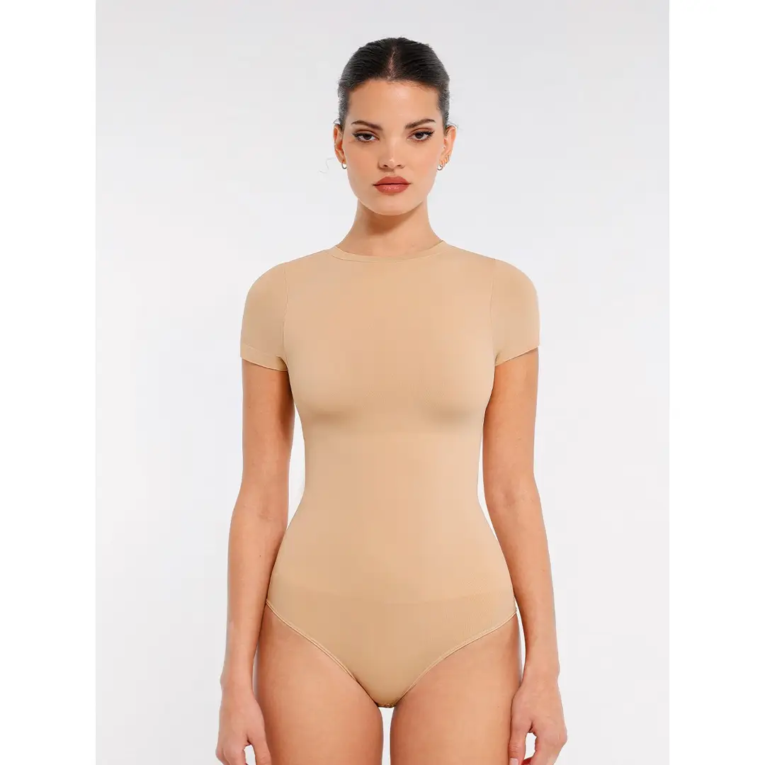 Feelingirl Nahtloser Ultra-Soft Crewneck Bodysuit XS/S Hautfarbe