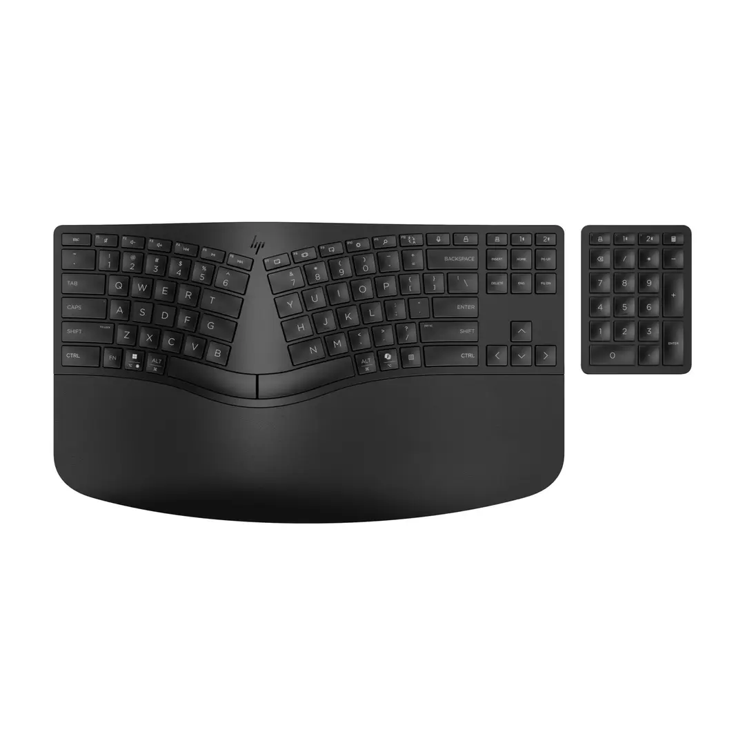 HP 960 Ergonomic Split Layout Wireless Keyboard - With Padded Wrist Rest