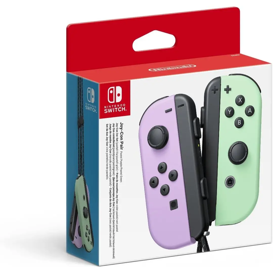 Nintendo Switch - Paire de manettes Joy-Con officielle - Violet pastel/Vert pastel