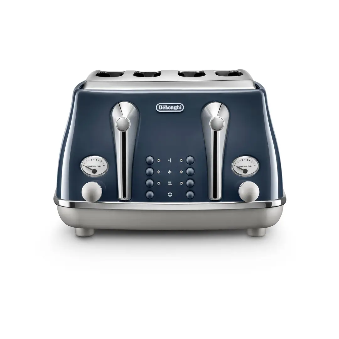 De’Longhi Icona Capitals 4 Slice Toaster, London Navy, CTOC4003.BL
