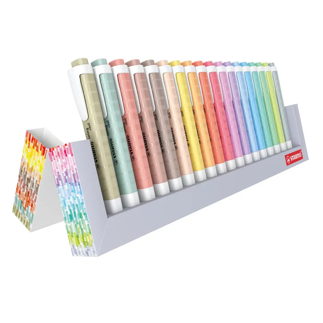 STABILO Swing Cool NatureCOLORS - Highlighter - Deskset of 18 - Assorted Colours