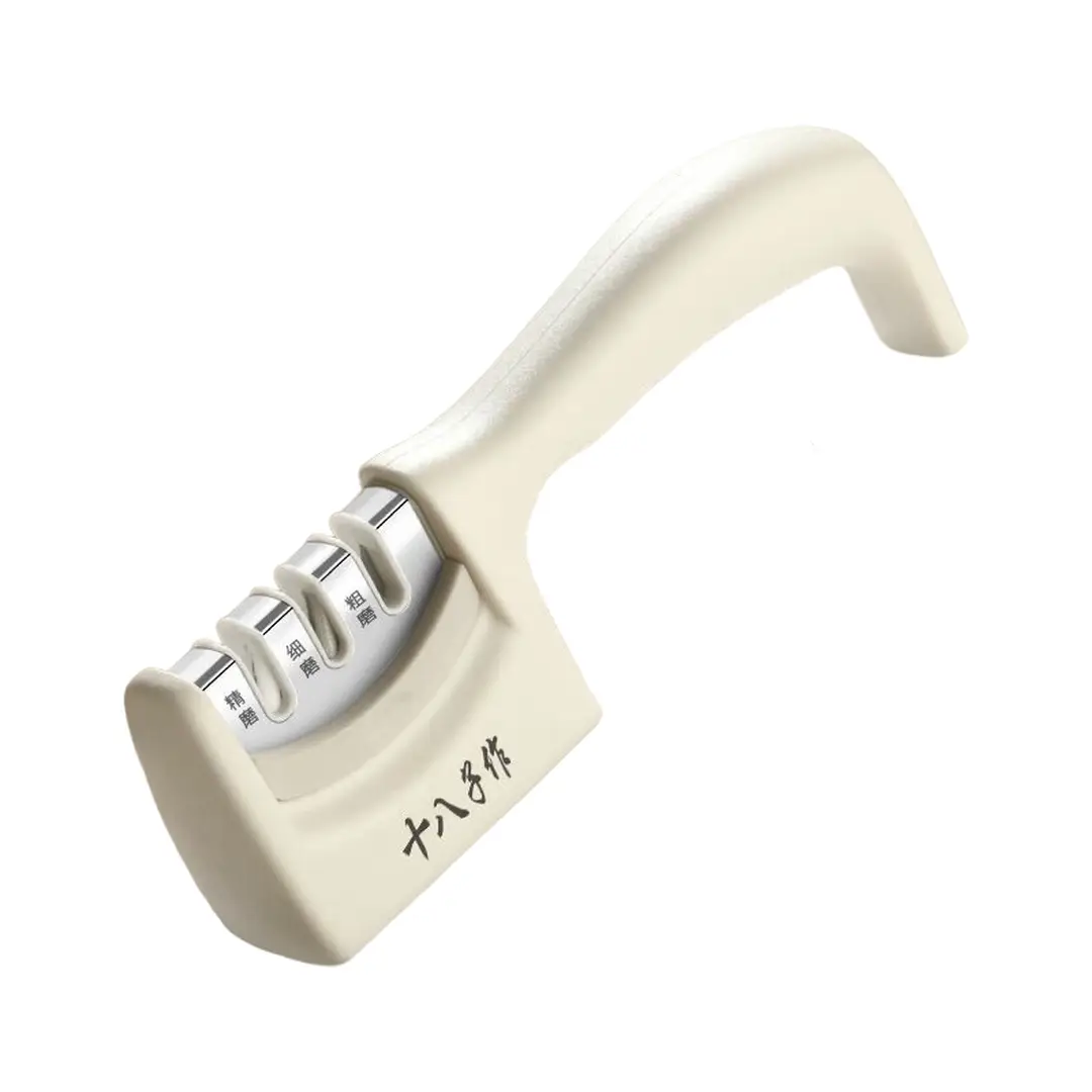 SHIBAZIZUO Aiguiseur de couteau de cuisine domestique à 3 étapes, poignée unique, aiguiseur multi-étapes