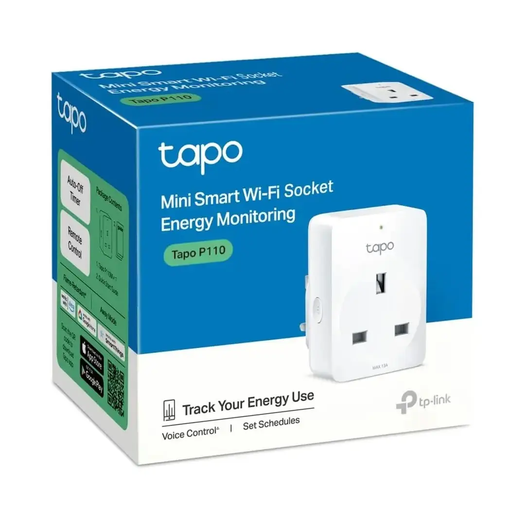 tapo P110 Mini Smart Wi-Fi Plug, Energy Monitoring (4-Pack)