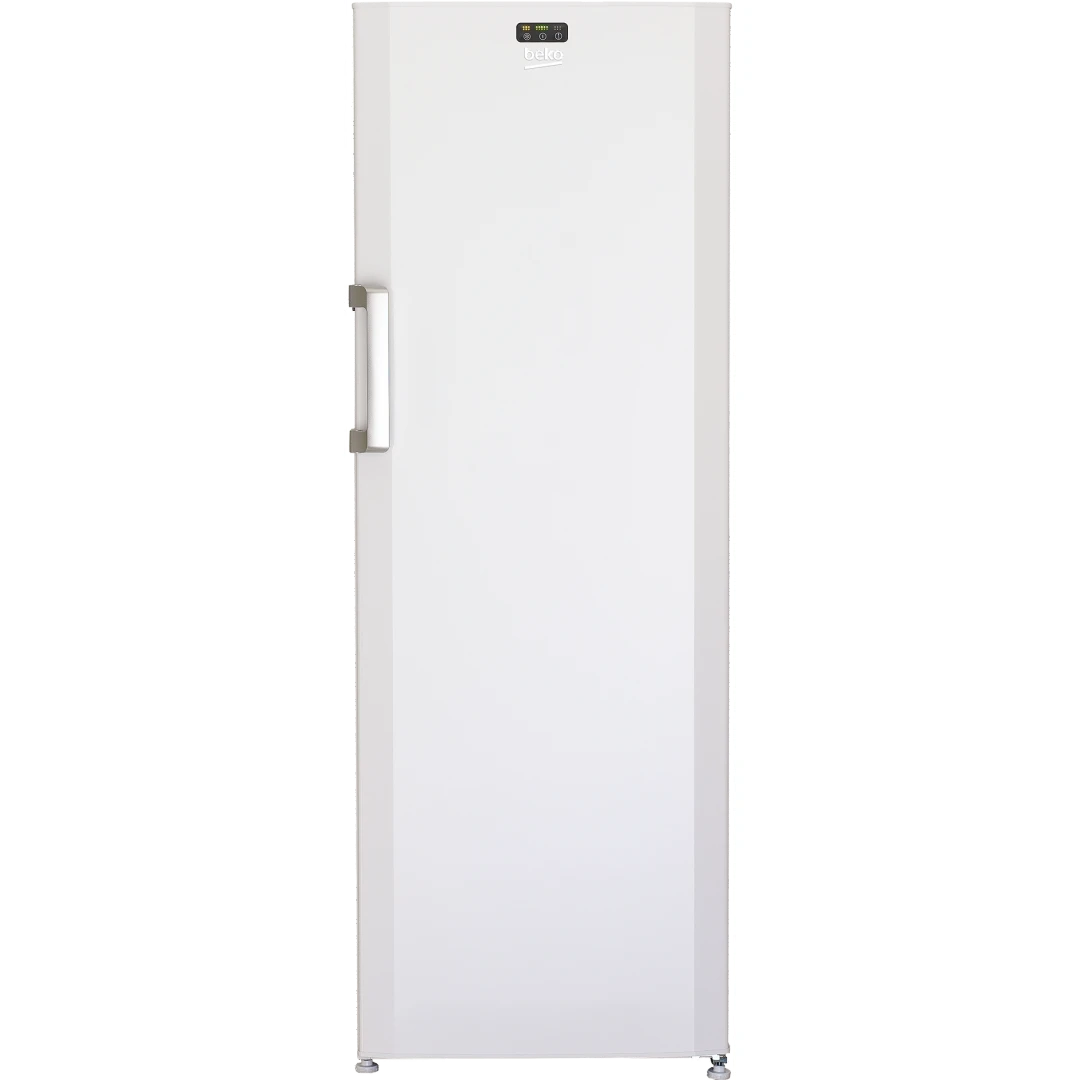 Beko FS127940N b100 freistehender Gefrierschrank, 244 l Gesamtkapazität, 5 Gefrierschubladen, 2 Gefrierfächer, Schnellgefrierfunktion, MinFrost, Türalarm, 36 dB, Weiß [Energieklasse E]