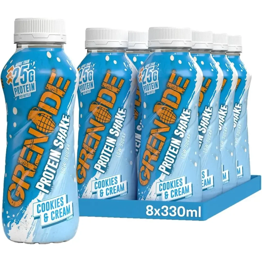 GRENADE Protein Shake Cookies and Cream Flavour Multipack - 8 x 330 ml