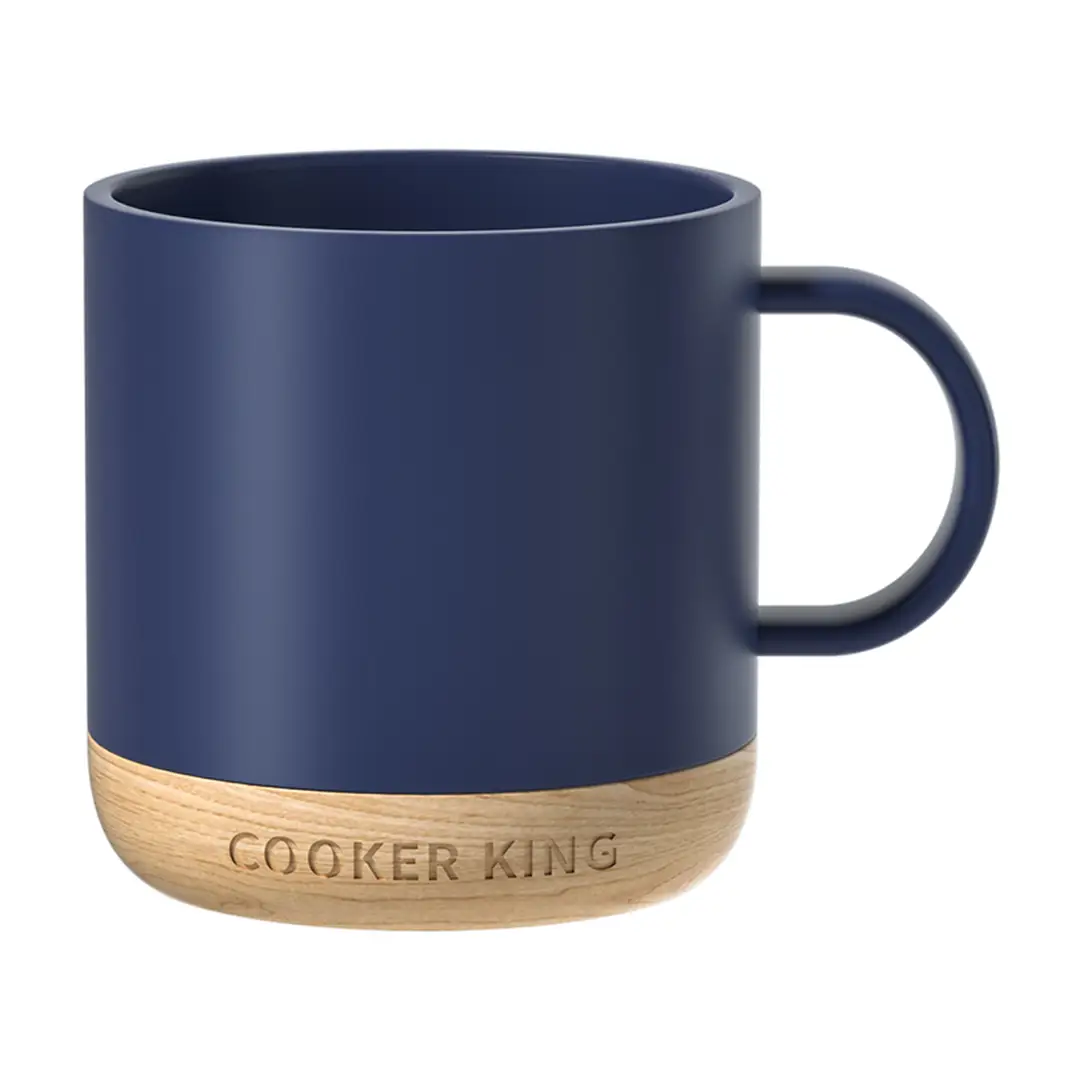 COOKER KING Wooden Base Mug (Blue)