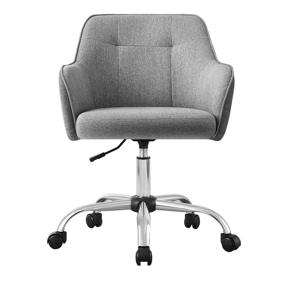 SONGMICSHOME Bürostuhl, Drehstuhl, Schreibtischstuhl, höhenverstellbar, Sherpa, grau