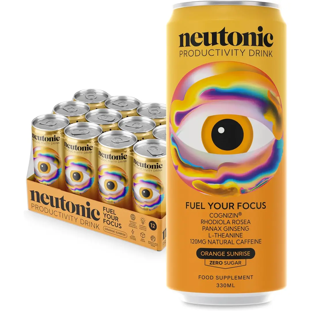 Neutonic Productivity Energy Drinks Orange Sunrise - 12 x 330ml