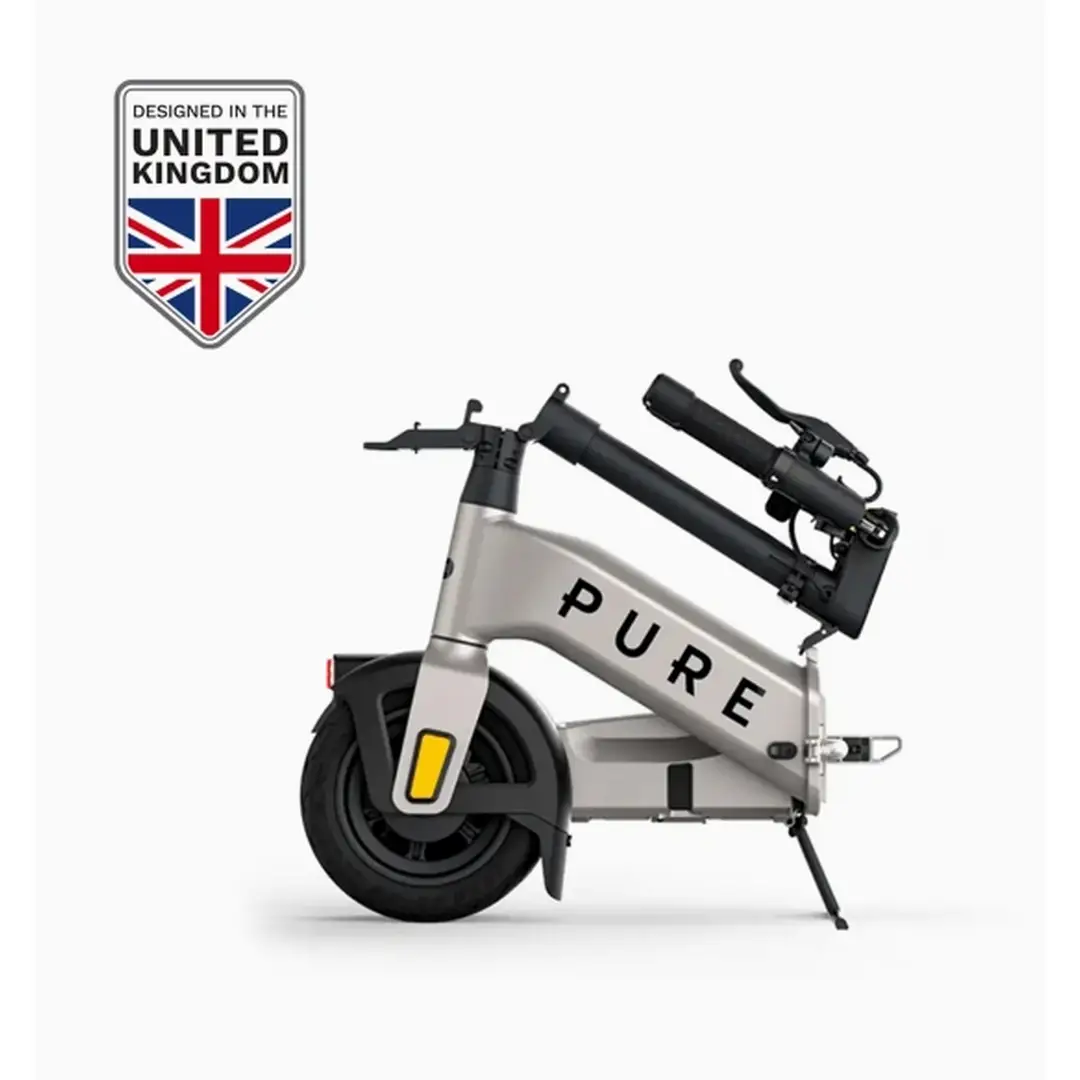 Pure Advance Flex Folding Electric Scooter - Platinum Silver