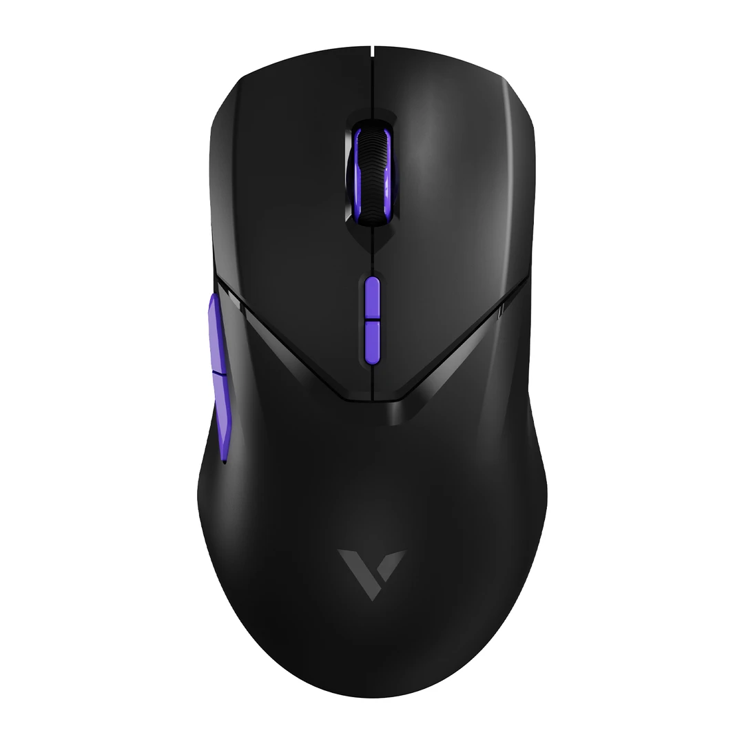 RAPOO VT9Pro 4K Kabellose Gaming-Maus – 26.000 DPI, superleichte 4K-Polling-Gaming-Maus, optischer PAW-3398-Sensor für PC und Laptop, 10 programmierbare Tasten, 180 Stunden Akkulaufzeit, integrierter Speicher – Schwarz