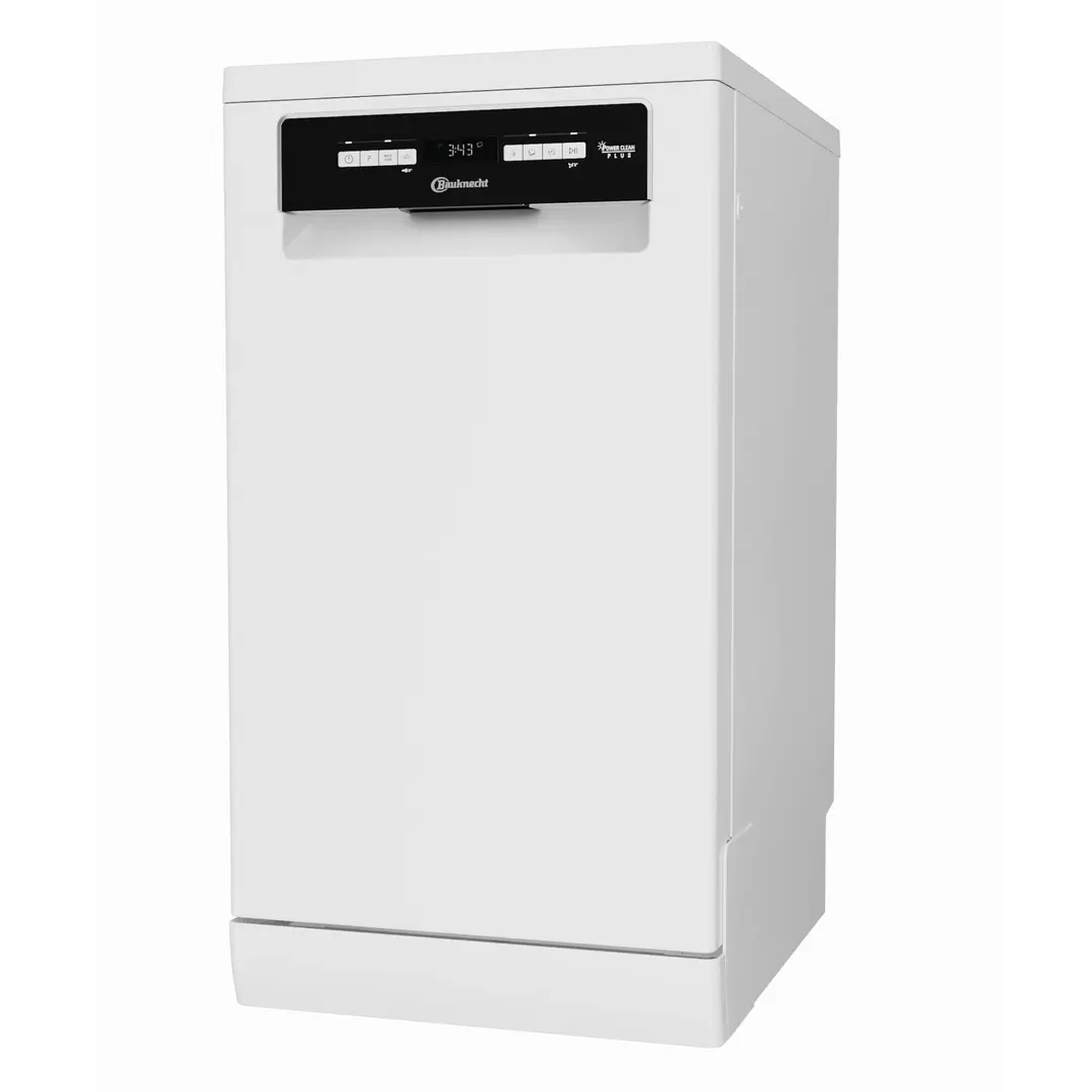 Bauknecht BSFO 3O35 PF freistehender Geschirrspüler, 45 cm Breite, PowerClean, ActivDry, Vollständiger Wasserschutz, Hygieneprogramm, Küchenabzug, Sensorprogramm, Kindersicherung [Energieeffizienzklasse D]