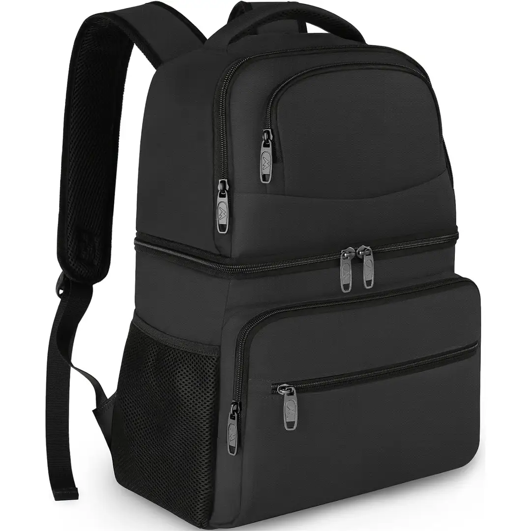 MATEIN Kühlrucksack, isolierter Lunch-Rucksack für 26 Dosen für Männer und Frauen, auslaufsicherer doppelter Lunch-Kühlrucksack, leichter weicher Lunch-Rucksack mit Kühlfach, für Strand, Camping, Wandern, Biergeschenke