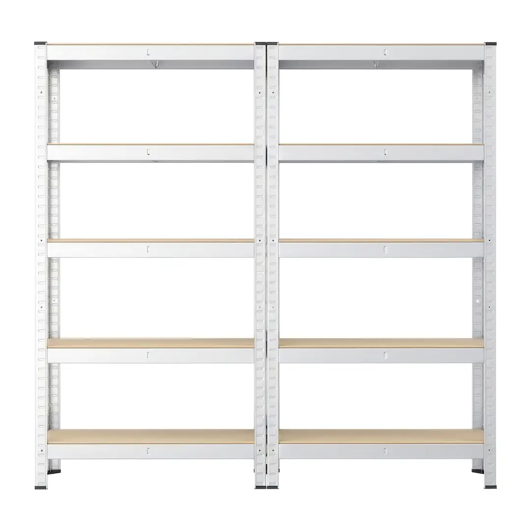 SONGMICSHOME Schwerlastregal 2er Set, Lagerregal, Kellerregal, Stahlgestell, 5 verstellbare Ablagen, schwarz