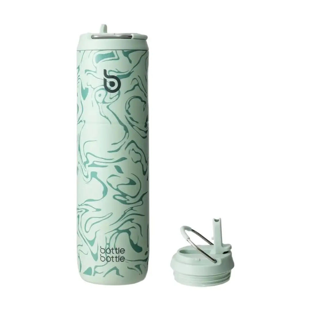 Bottle Bottle Insulated Water Bottle 24oz with Straw Lid and Handle for Sports Travel Gym Stainless Steel Water Bottles Double-Wall Vacuum Metal Leak Proof BPA-Free