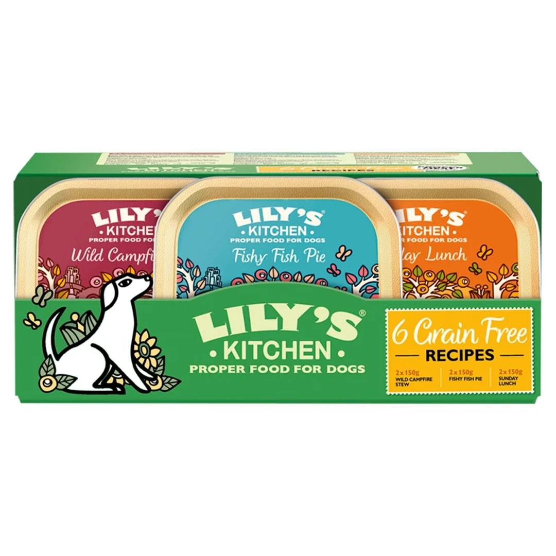LILY'S KITCHEN Grain Free Multipack Proper Dog Food 6 x 150g