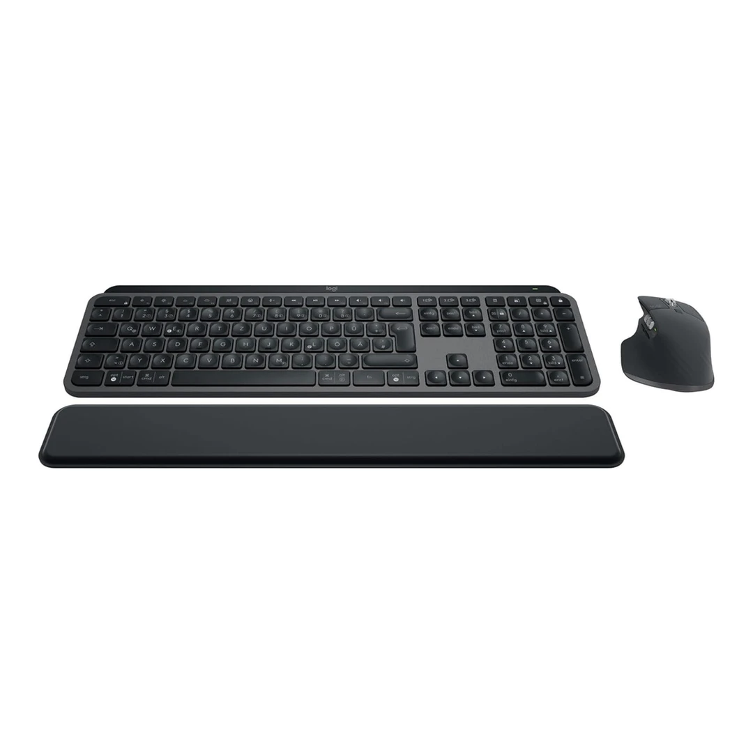 Logitech MX Keys S Combo, kabelloses Tastatur- und Maus-Set (MX Keys S + MX Master 3S), deutsches QWERTZ, hintergrundbeleuchtet, Smart Actions, Bluetooth & Logi Bolt, Graphit