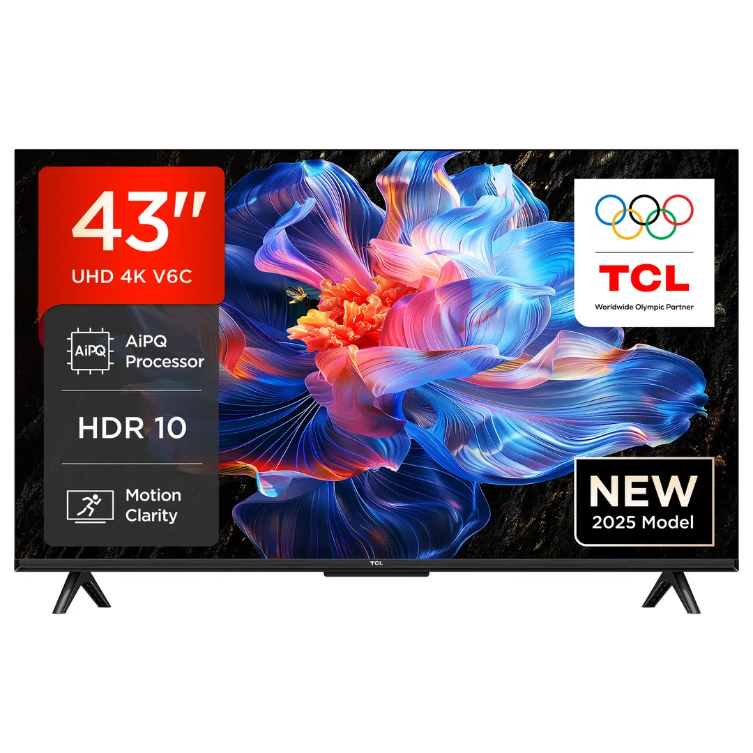 TCL 43V6C 43 Zoll 4K UHD  Smart TV  HDR10+, HVA-Panel, Dolby Vision