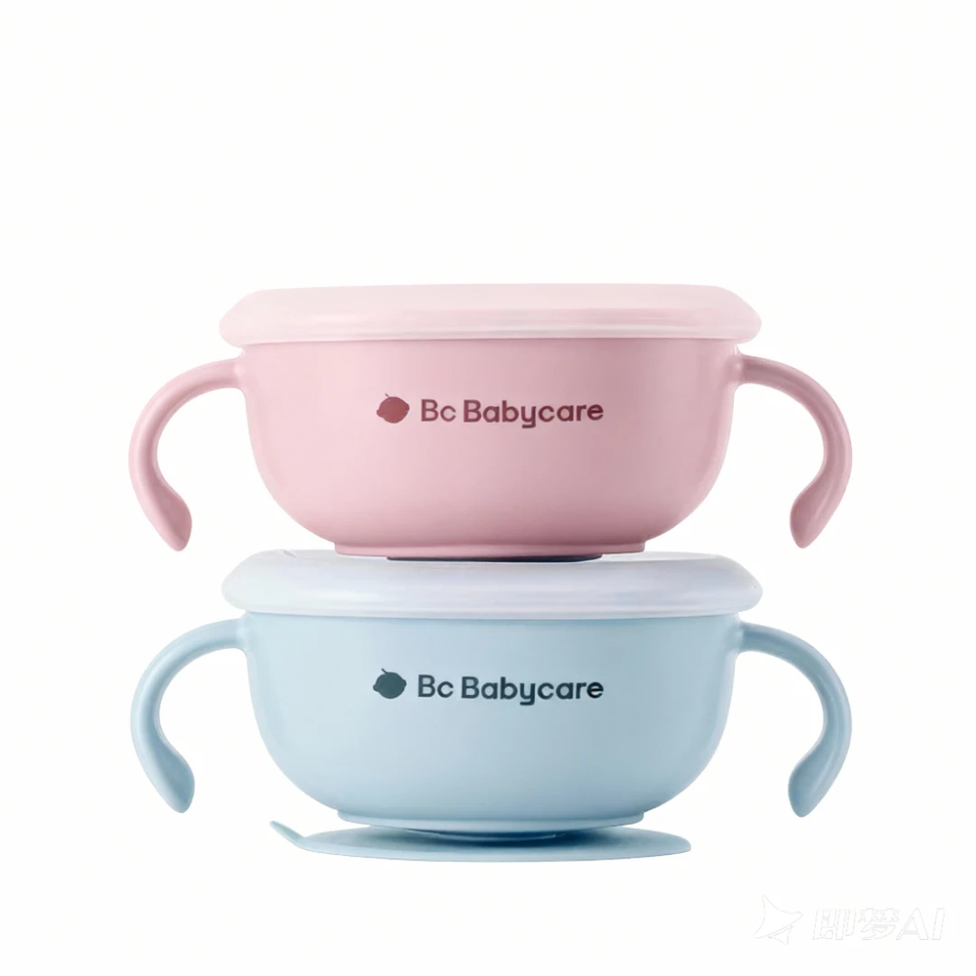BC Babycare Bavoir en silicone léger, pour nourrissons 10‑72 mois, imperméable, doux, unisexe, anti‑taches, lot de 2: Rose Vogue + Bleu calme