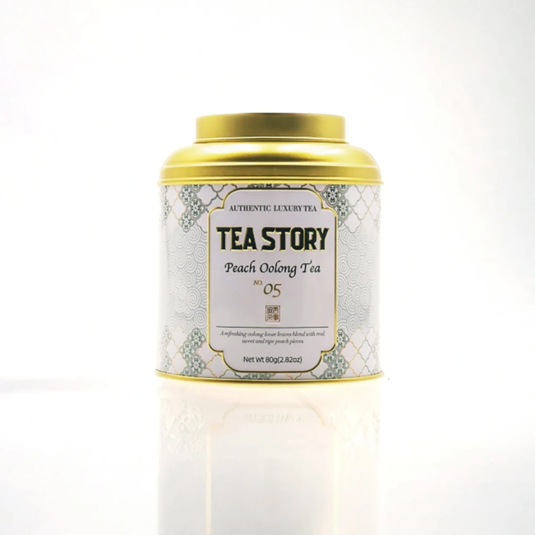 Tea Story Peach Oolong Tea [Weight Management] Cold Brew Fruit Infusion, Deluxe can 80g