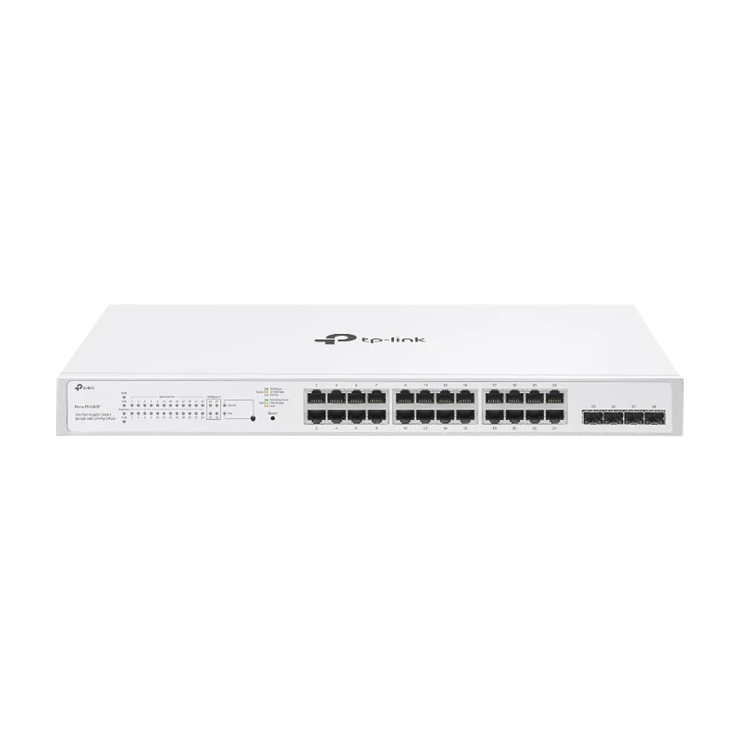 TP-Link Festa FS328GP 24-Port Gigabit PoE+ Switch mit 4 SFP-Steckplätzen, 250 W Gesamtleistung, 30 W pro Port, Cloud-Management
