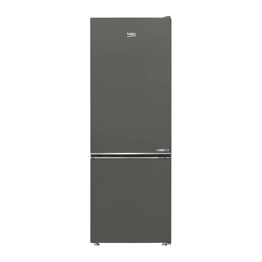 BEKO B7RCNE367HG Kühlschrank-Gefrierkombination, 316 Liter Fassungsvermögen, 186,5 cm hoch, umkehrbare Türangel, 210 L Kühlung, 106 L Gefrierfach, 3 Gefrierfächer, 32 dB, Manhattan-Grau [Energieeffizienzklasse B]