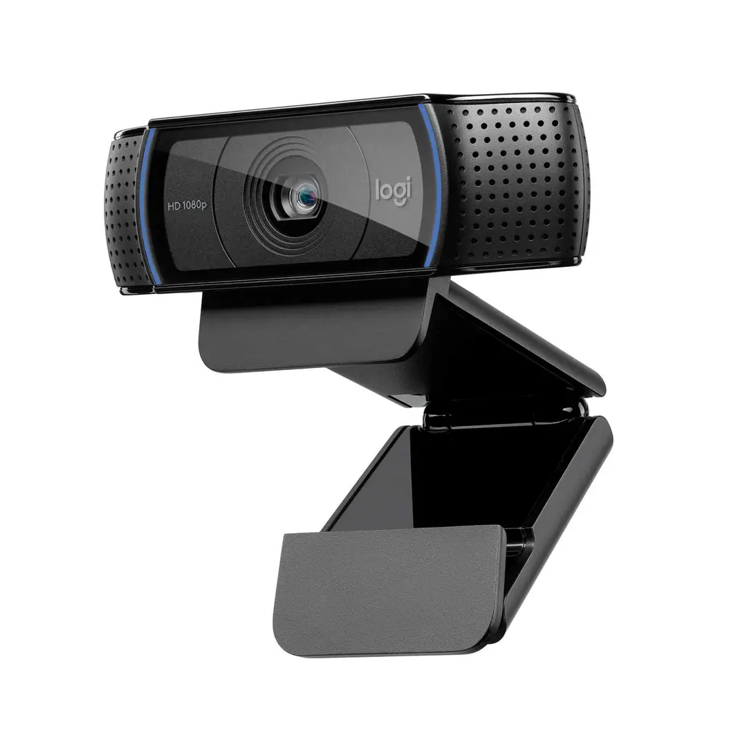 Logitech C920 HD Webcam, Full HD 1080p, 78° Sichtfeld, Autofokus, klarer Stereoklang, Belichtungskorrektur, USB-Anschluss für Skype, FaceTime, Hangouts usw. PC/Mac/ChromeOS/Android – schwarz