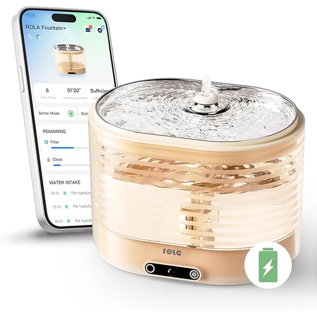 Enabot EBO ROLA Kattenfontijn, Automatische Circulatie, Stille Watertoevoer, Filtratie & Zuivering, Katten-specifiek