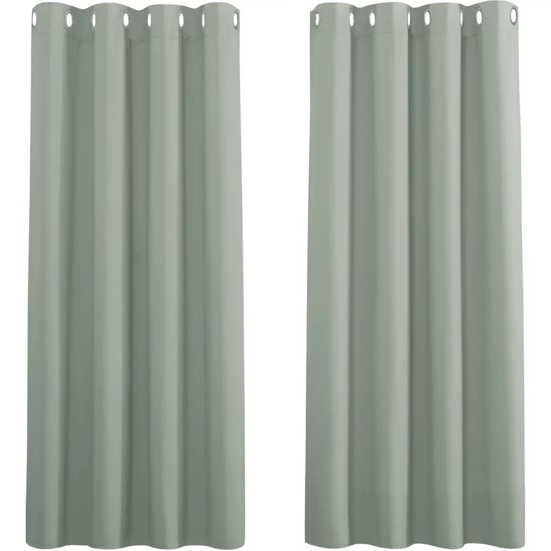 PONY DANCE Rideaux occultants à œillets, L 46 x H 54 pouces, 2 panneaux, vert sauge