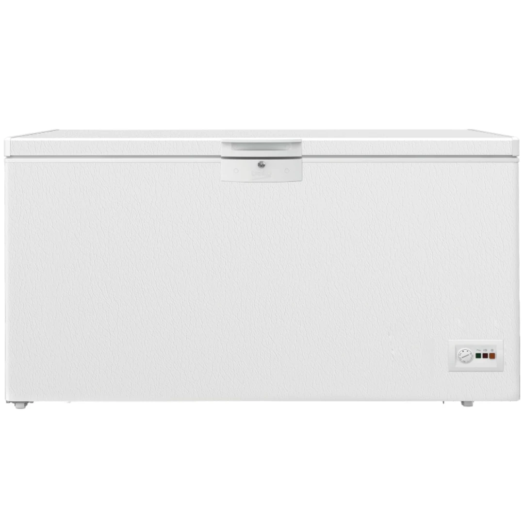 Beko HSM37540 Großer Gefrierschrank, MinFrost, Temperaturalarm, 4 Gefrierkörbe, Abschließbar, 360 L Nutzvolumen, 36 dB (A), Weiß [Energieklasse E]
