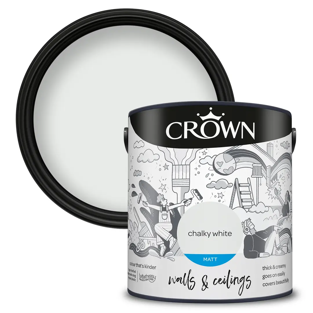 Crown Matt Emulsion Chalk White 2.5L