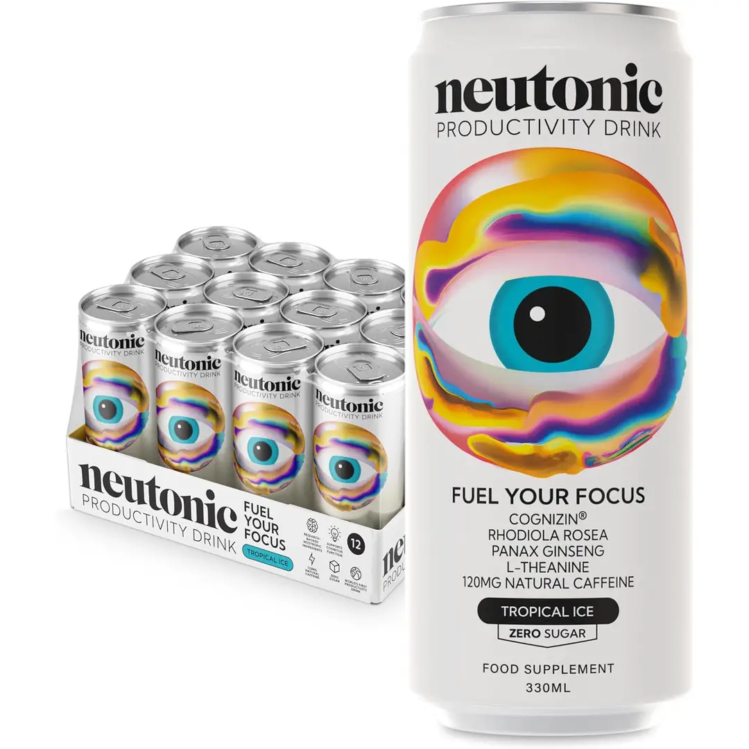 Neutonic Productivity Energy Drinks Tropical Ice - 12 x 330ml