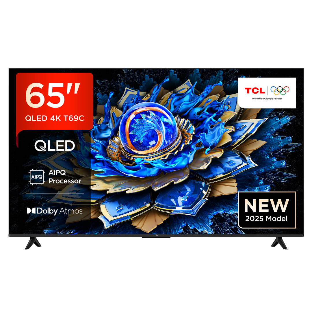 TCL 65T69C 65 Zoll QLED, Direct LED, 4K HDR, Smart Google TV Dolby Vision & Atmos, Game Master, Motion Clarity, Google Assistant & Alexa