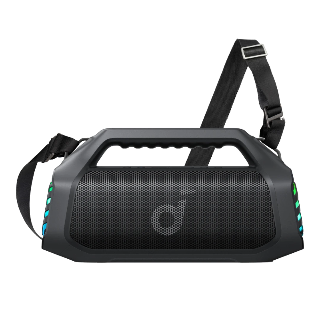 soundcore Boom 2 Pro Outdoor-Lautsprecher, 140 W, 2+2 Kanäle, BassUp 2.0, 20 h, Schnellladung, IP68 Staub- und wasserdicht, RGB-Lichter, USB-C, Powerbank, BT 5.3, tragbarer Bluetooth-Lautsprecher