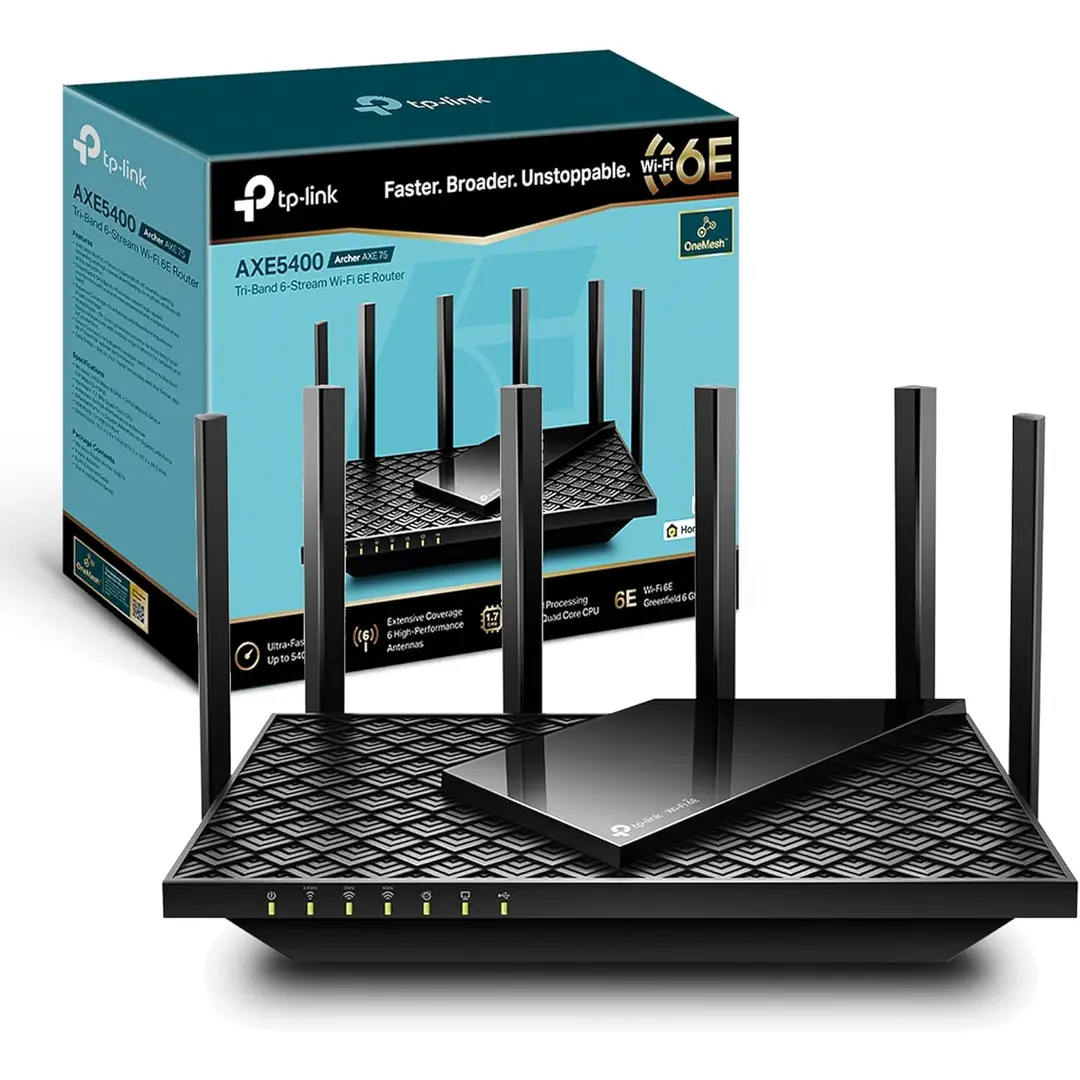 TP-Link Archer AXE75 AX5400 Tri-Band Wi-Fi 6E Router