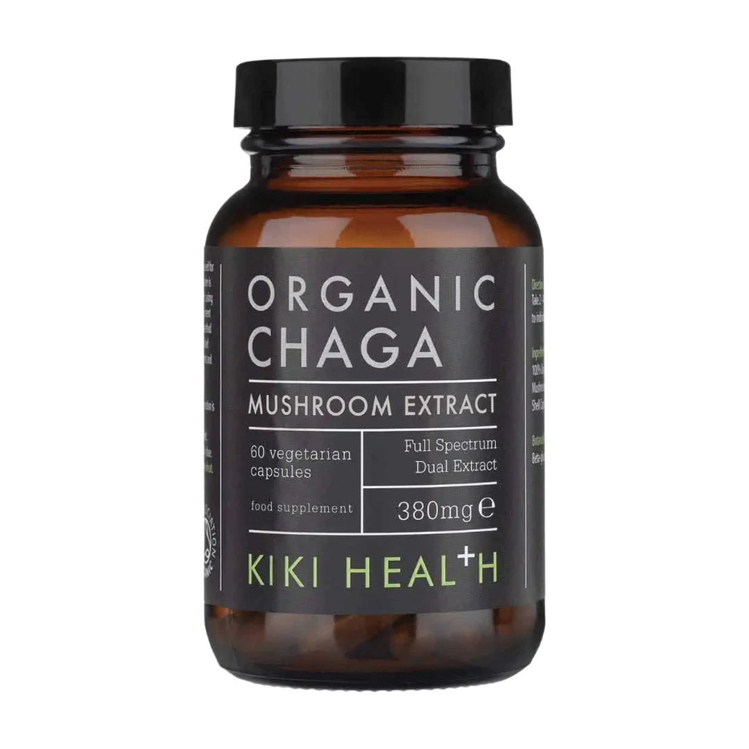KIKI Health Chaga Extract, 380mg - 60 Vegan Capsules