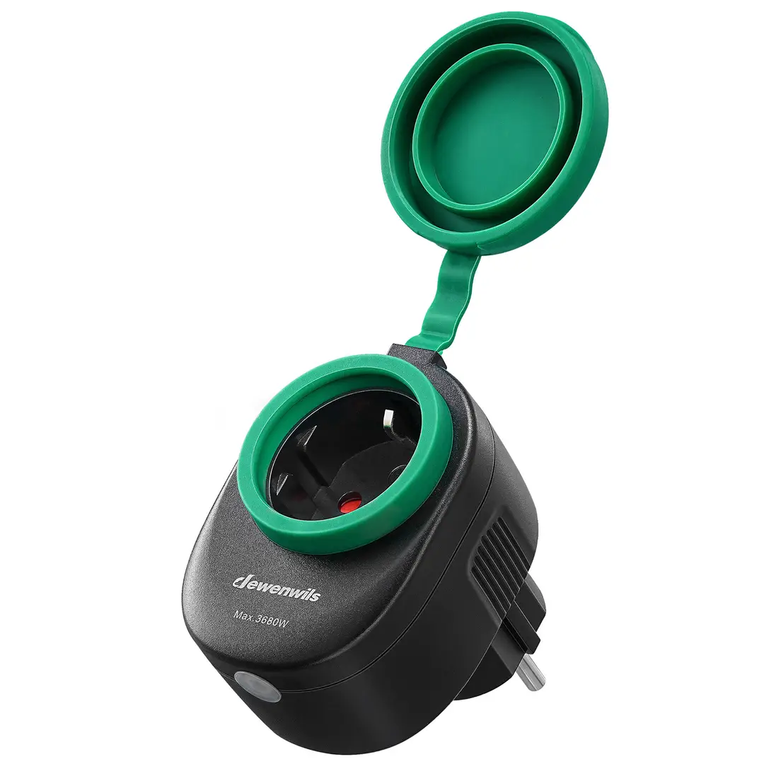 Dewenwils Wlan stopcontact voor buiten, intelligent, compatibel met Alexa, Google Home en IFTTT, IP44, 3680 W, geen hub nodig