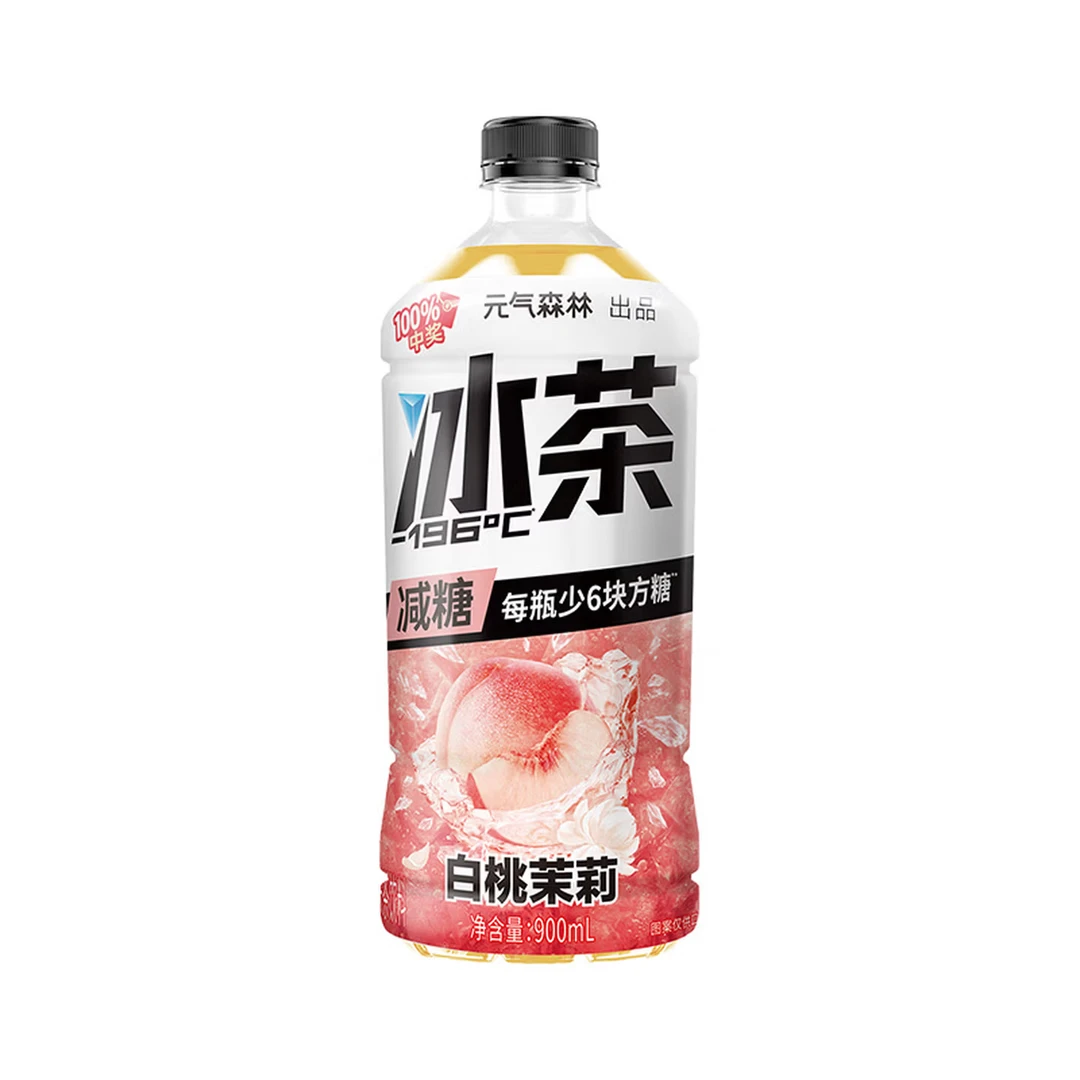 Genki Forest Iced Tea - White Peach & Jasmine 900ml