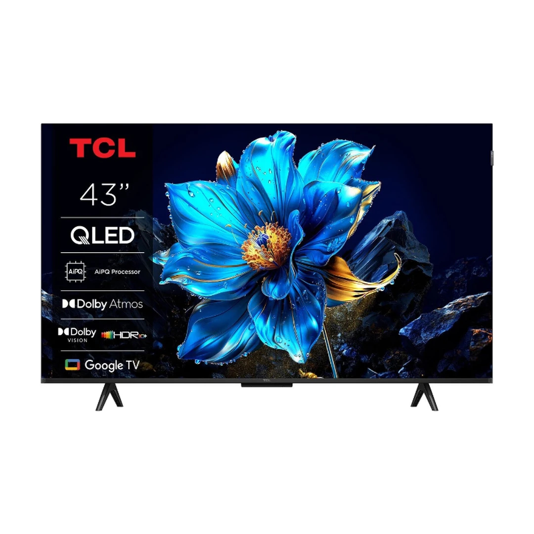 TCL 43P7K 43” QLED, Direct LED TV, 4K HDR TV, Smart TV aangedreven door Google TV (Dolby Vision & Atmos, Bewegingshelderheid, Handsfree Spraakbesturing, compatibel met Google Assistant & Alexa)