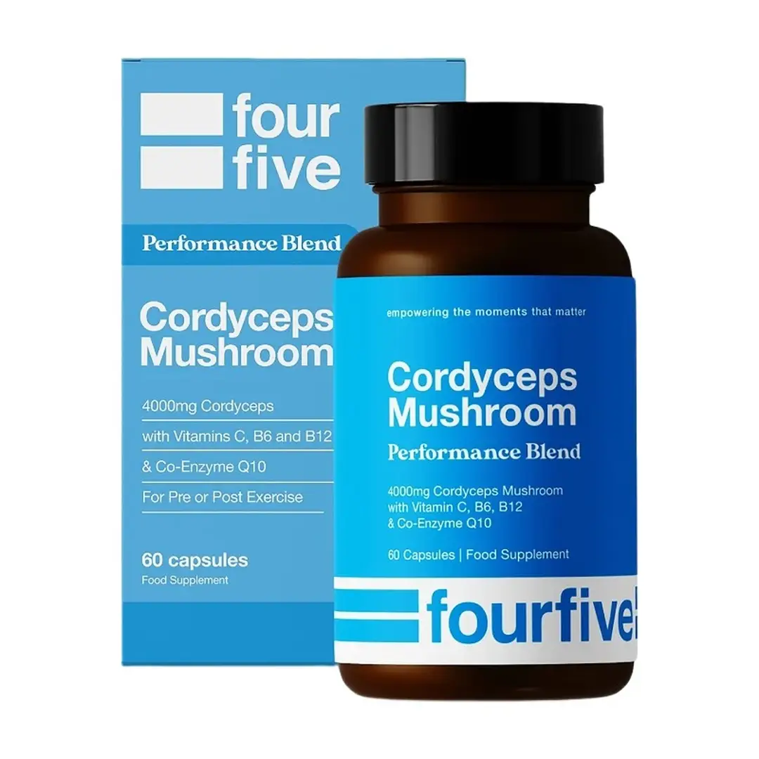 fourfive Cordyceps Complex 4000mg with CoQ10 & Vitamins for Energy & Performance, 60 Capsules