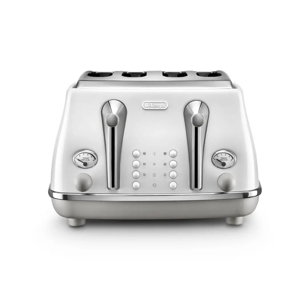 De’Longhi Icona Capitals 4 Slice Toaster, White, CTOC4003.W