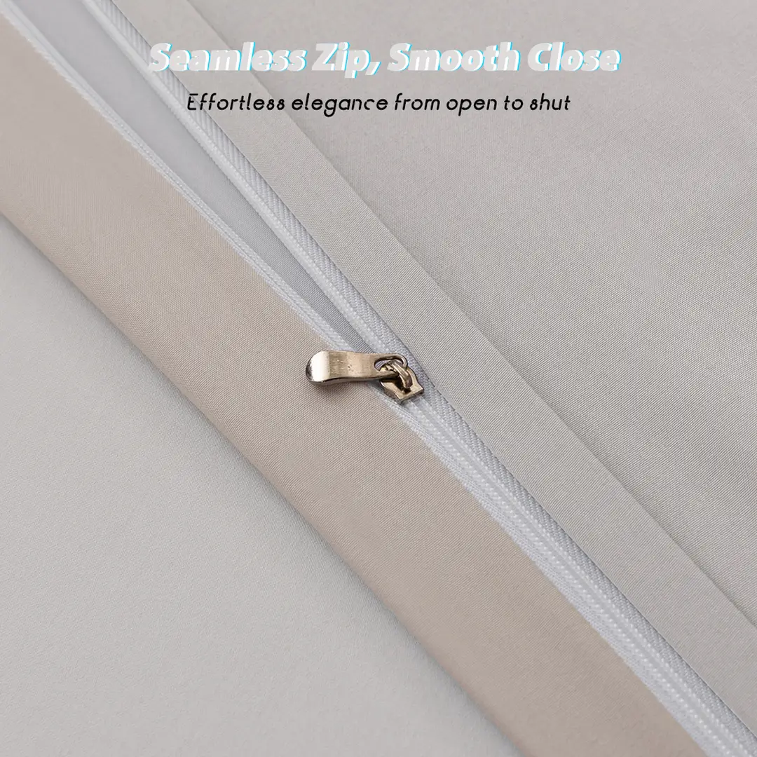 MENDALE Duvet Cover Set - Premium Bedding Set - 220*240 cm Duvet Cover with 80*80 cm Pillow Case - Soft Brushed Microfiber- Light Blue & Light Grey