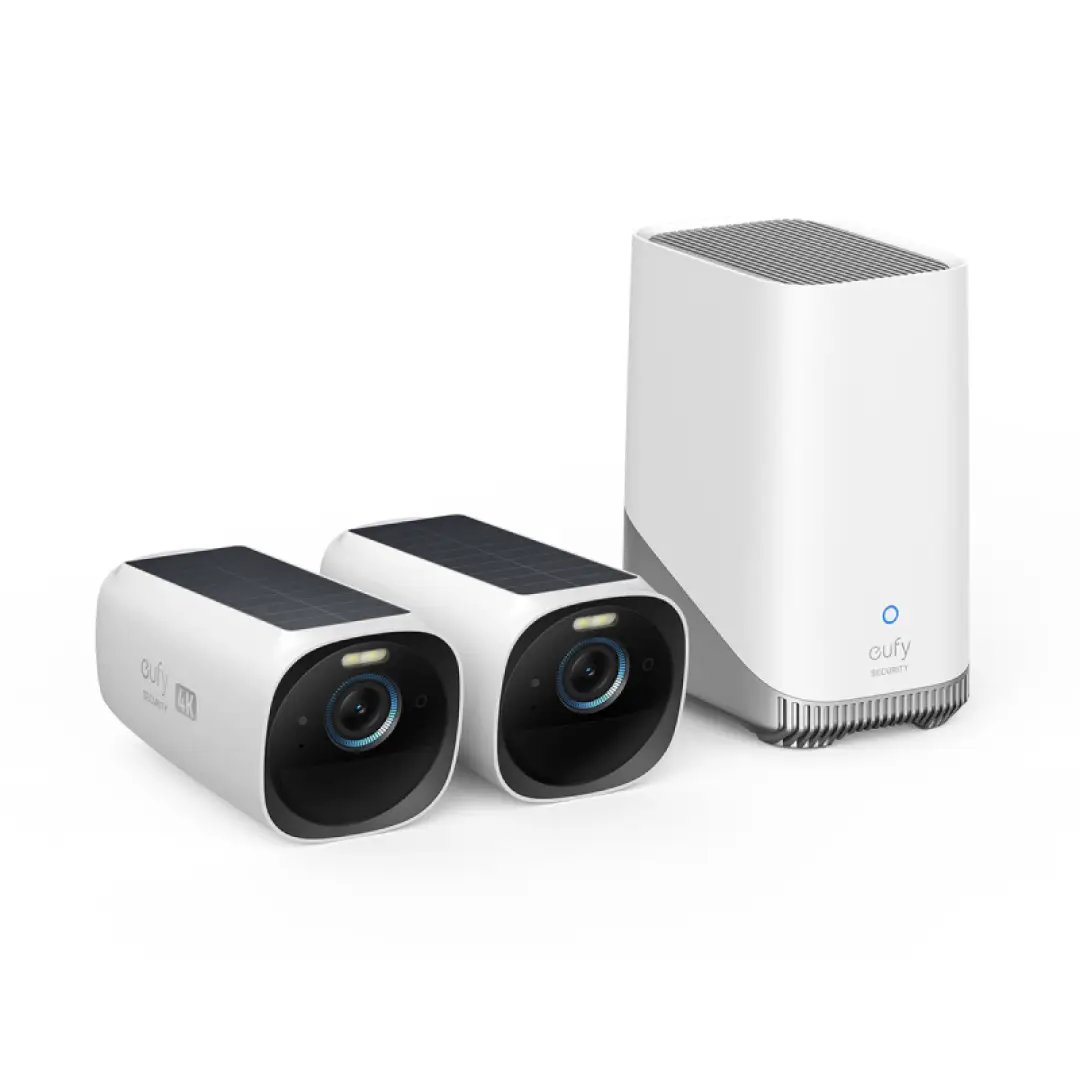 eufy Security eufyCam 3, überwachungskamera aussen, 4K kabellose überwachungskamera solar mit Gesichtserkennung K.I., Farbige Nachtsicht, Gebührenfreie Nutzung.