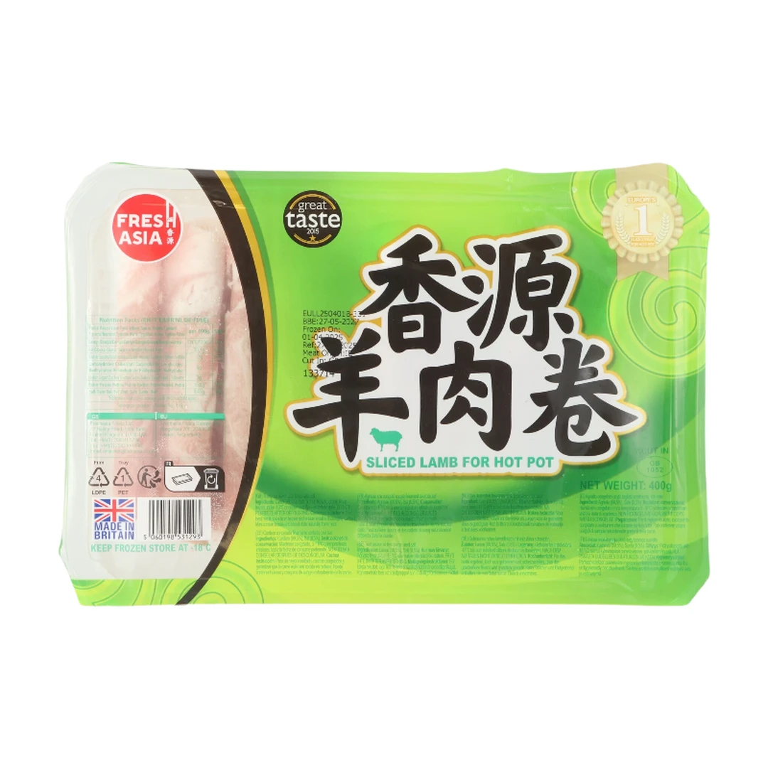 FRESHASIA Agneau tranché pour fondue chinoise - 400 g