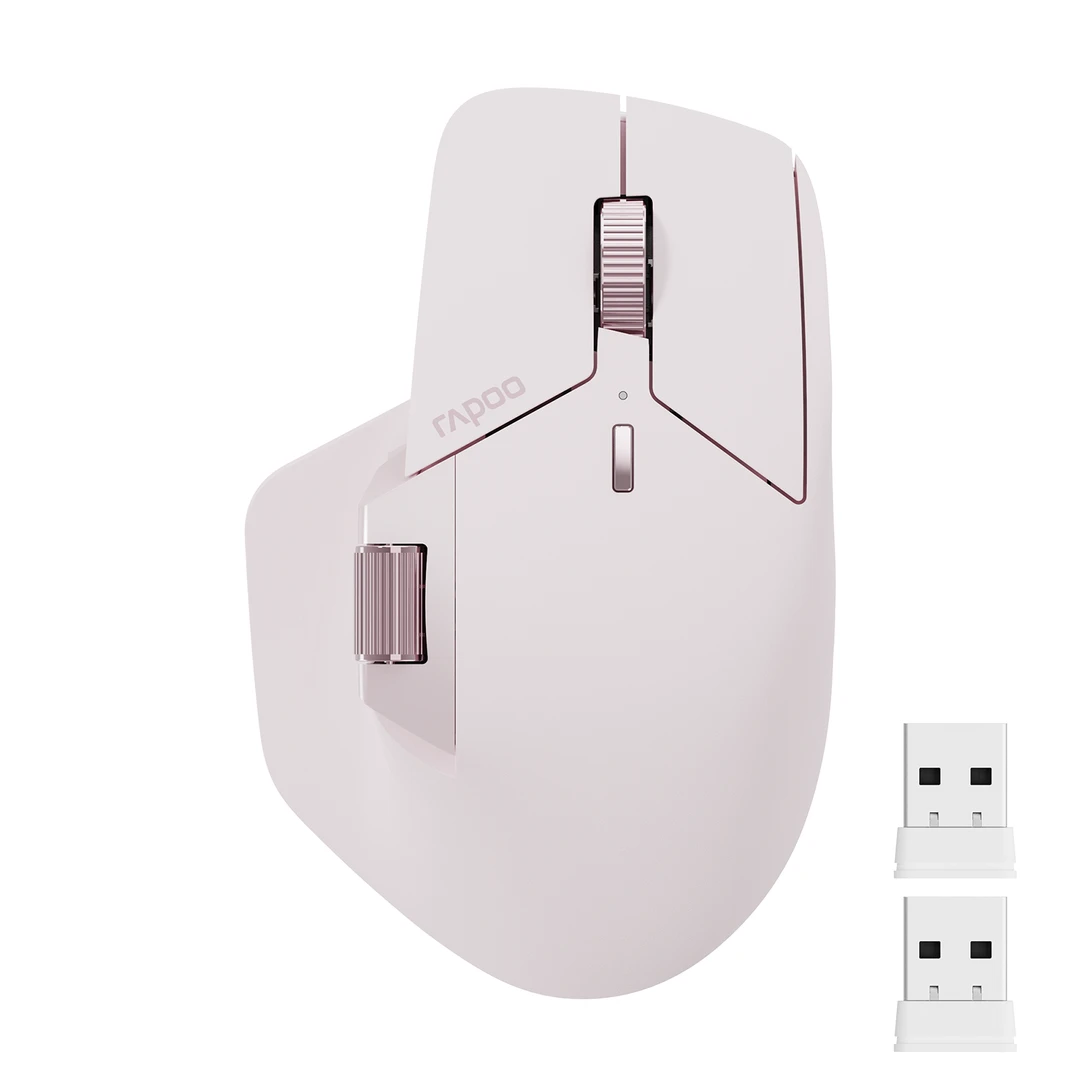 Rapoo MT760L Souris sans fil Bluetooth multi-appareils 2,4 GHz - Rose