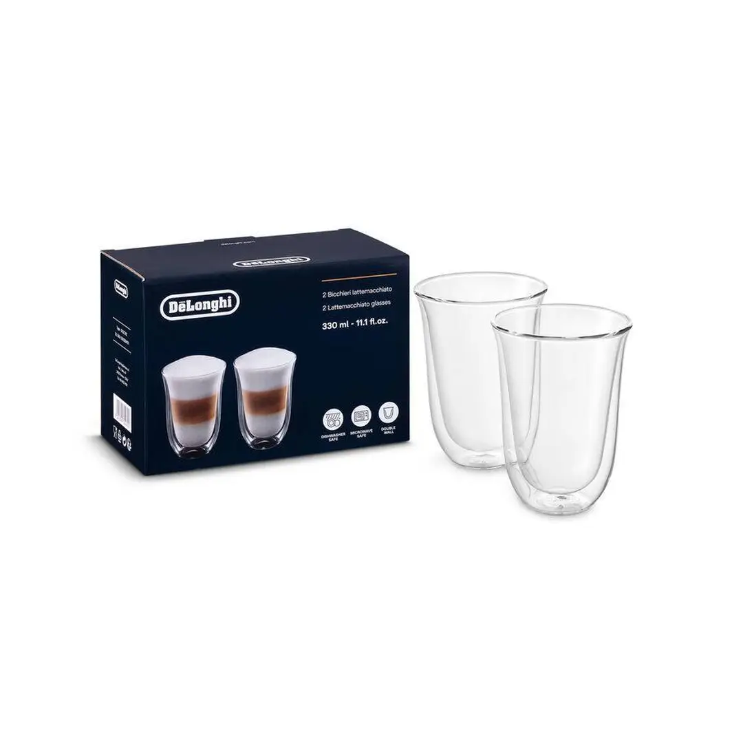 De’Longhi DLSC312 Latte-Macchiato-Gläser Transparent