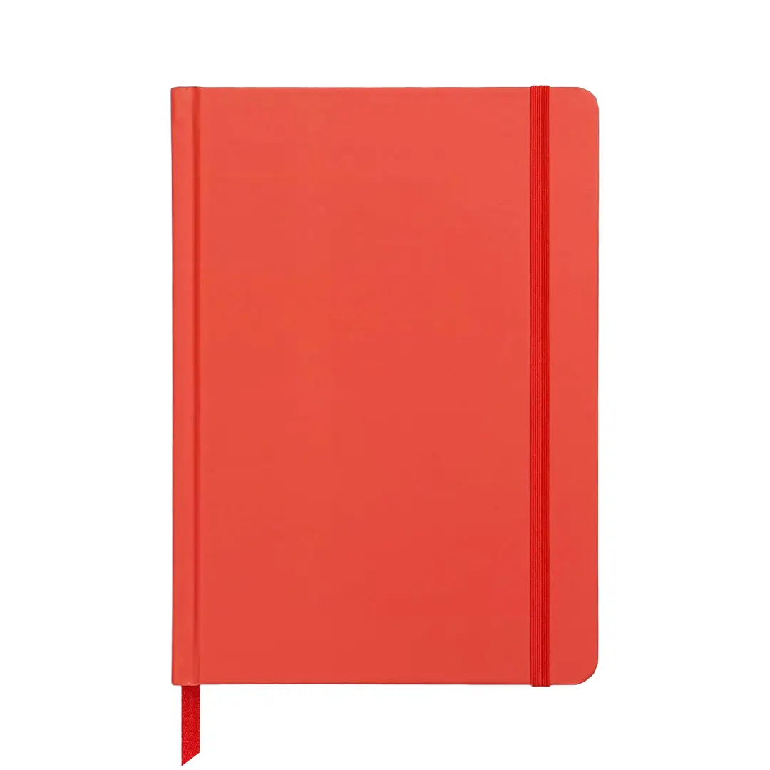 Jubiluu A5 Undated Hardcover 18-Month - 112 Sheets (100g offset paper), Bookmark & Elastic Band - Undated Planner for Long-term Planning, Goal Tracking, or Daily Organization-Scarlet Red