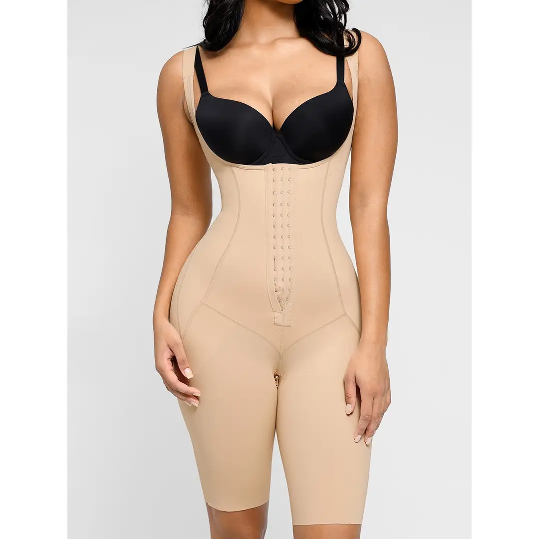 Feelingirl Postoperative High Compression U-shaped Chest Support 3 rows Body Shaper Fajas for Women L Skin, Couple Gift Perfect Gift