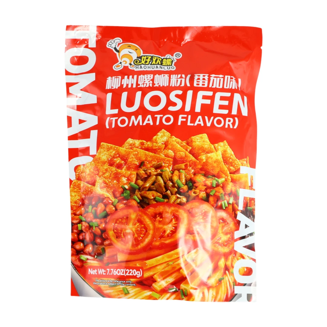 HaoHuanLuo Liuzhou rijstnoedels met rivierslakken, tomatensmaak, 220 g