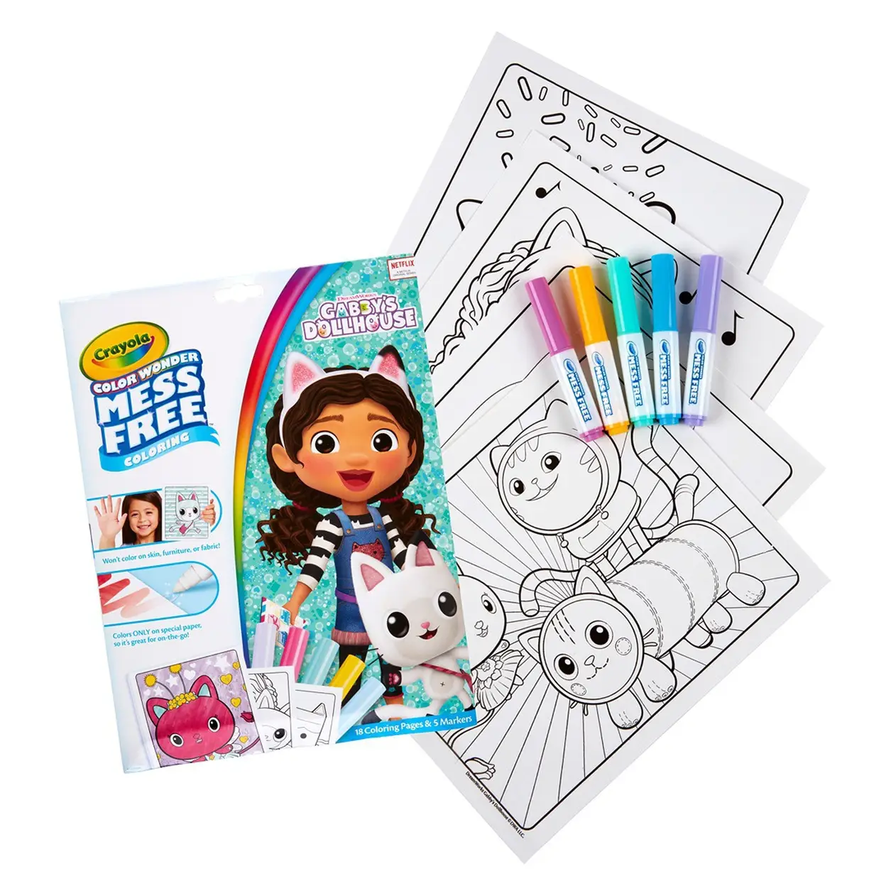 Crayola Gabby's Dollhouse Colour Wonder | Drawing Painting Supplies ...
