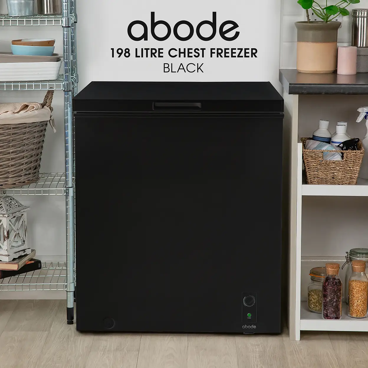 abode A198CF0E1B 198L Chest Freezer in Black | Freezers | Joybuy